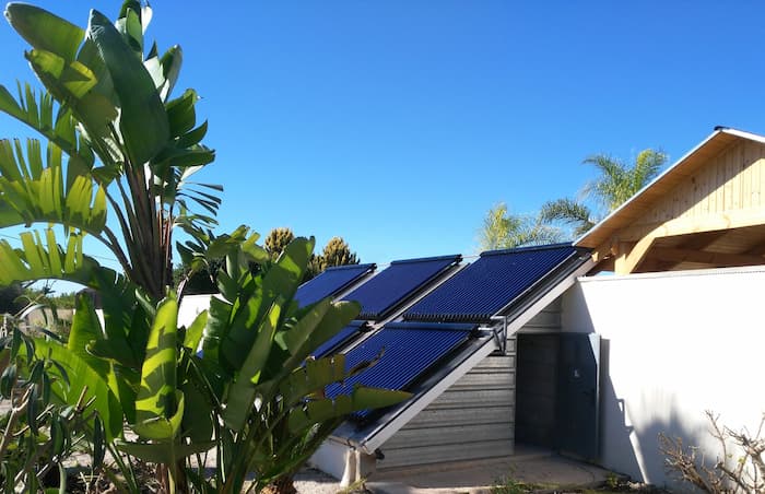 calentadores de agua solar tejado